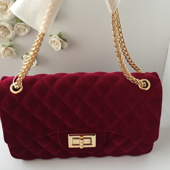 ‼️SALE‼️ CLASSIC WINE GOLD LUXURY SHOULDER BAG - Picture 4 of 8